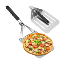 Amazon best selling  12"x 8" Stainless Steel Slotted Pizza Peel With Portable Handle